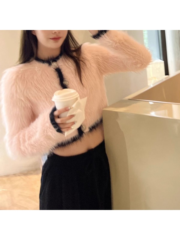 Maheimao Cardigan, Knitted Sweater, Women's Autumn And Winter 2023 Lazy Wind, Wide And Soft Glutinous Coat, Outer Wearing Top
